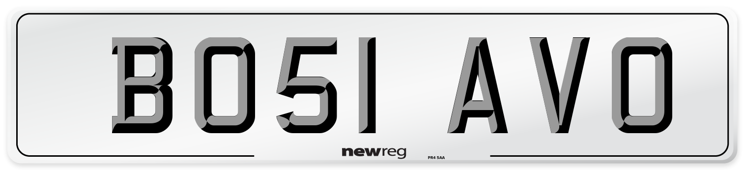 BO51 AVO Number Plate from New Reg